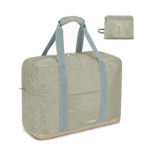 Foldable Travel Duffle Bag with Trolley Sleeve 40L Travel Bag - color: Grey