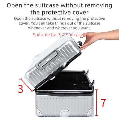 Veki Clear Suitcase Cover PVC Protector - color: Panax Pseudoginseng Open, size: 26inch