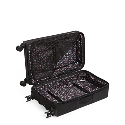 Vera Bradley Women's Softside Rolling Suitcase Luggage, Black, 27" Check In - color: Black, size: 27" Check In