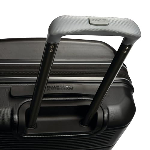 American Tourister Stratum 2.0 Expandable Hardside Luggage with Spinner Wheels, 24" SPINNER, Jet Black - color: Jet Black, size: 24-Inch Checked-Medium