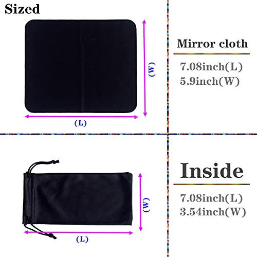 ADBGV 3Pcs Unisex Hard Shell Eyeglasses Cases, Protective Case For Glasses,Sunglasses Case with Cleaning Cloth - color: A_black+rose Red+green