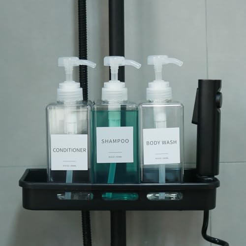 Shampoo and Conditioner Dispenser for Bathroom, Shower Soap Bottles Clear - color: Clear