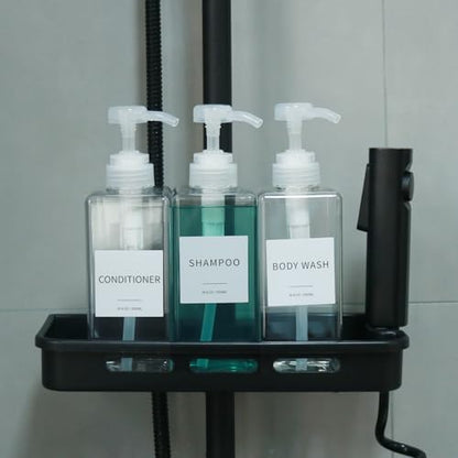 Shampoo and Conditioner Dispenser for Bathroom, Shower Soap Bottles Clear - color: Clear