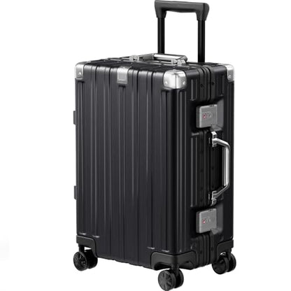 Krute Zipperless Carry On Luggage with Wheels 20 inch Hardshell Suitcase - color: Black, size: Carry-on (20 Inch)