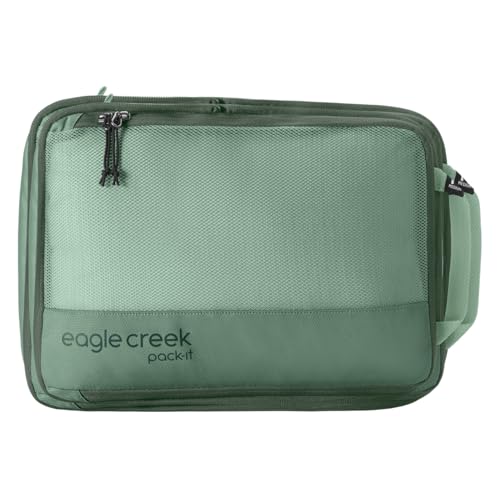 Eagle Creek Pack-It Reveal Compression Cube, Medium, Willow Green - color: Willow Green, size: 14 x 10 x 3 in. / 36 x 25 x 8 cm