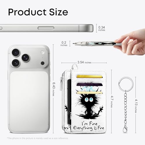 Explosion Cat Credit Card Holder Small Wallet for Women - color: Cat Explosion