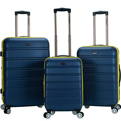 Rockland Melbourne Hardside 3 Piece Expandable Spinner Wheel Luggage Set, (20"/24"/28"), Navy - color: Navy, size: 3 Piece (20"/24"/28")