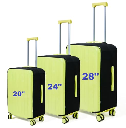Clear PVC Suitcase Cover Protectors Transparent Luggage Covers Waterproof Wheeled Suitcase Dust Cover Dustproof Travel Luggage Sleeve Protector (3PCS Elastic) - color: 3PCS Elastic