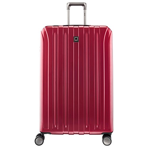 DELSEY PARIS Titanium Hardside Expandable Luggage with Spinner Wheels, Black Cherry Red, 2-Piece Set (21/29) - color: Black Cherry Red, size: 2-Piece Set (21/29)