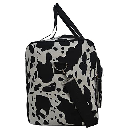 NGIL Canvas 23" inch Duffle Bag (Cow Splatter-Black) - color: Cow Splatter-Black