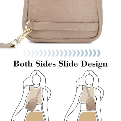 INICAT Small Sling Bags for Women Crossbody Purse - color: Khaki Soft