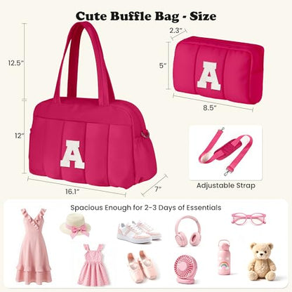 Birthday Gifts for 9 Year Old -Dance Bag, Kid Weekender Bags - color: Hotpink, style: D