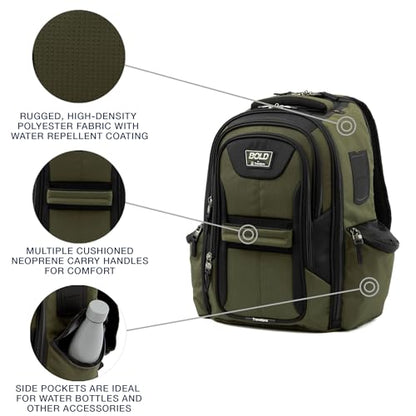 Travelpro Bold Softside Checked Large Luggage & Backpack Set, Olive/Black - color: Olive, size: Large