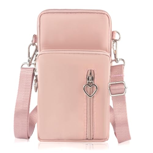 Small Crossbody Bags for Women, Universal Pouch Wallet Cell Phone Purse Lightweight Pockets Handbags Mini Shoulder Bag - color: 010 Pink