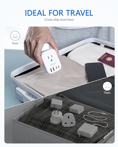 LENCENT Australia New Zealand Power Plug Adapter, US to Australia Adapter - style: Type I-17.5W-Australia China