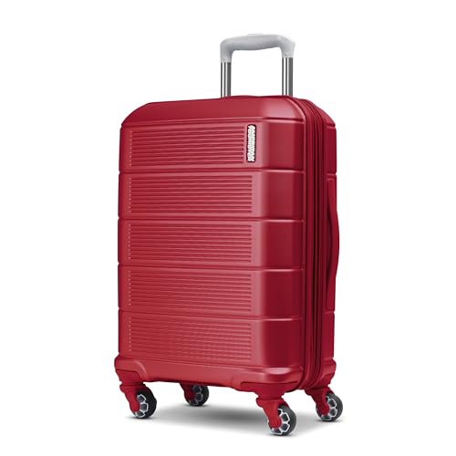 American Tourister Stratum 2.0 Expandable Hardside Luggage with Spinner Wheels, Red, Carry-on - color: Red, size: 20-Inch Carry-On