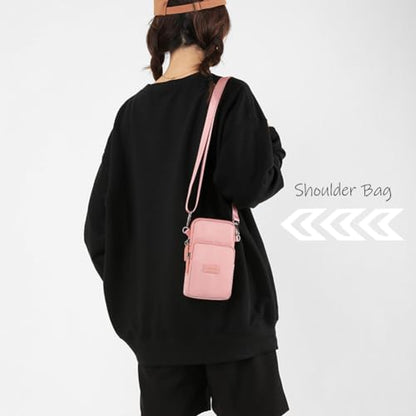 JANKS Small Crossbody Bags for Women Mini Cell Phone Purses Handbag Shoulder Bag - color: E-pink