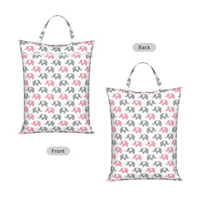 Cute Elephants Travel Laundry Bag Washable Dirty Clothes Bag for Gym - color: Cute Elephants