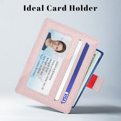 Airkit Small Slim ID Case, Womens Credit Card Holder Wallet, RFID Sleeve - color: Dusty Pink