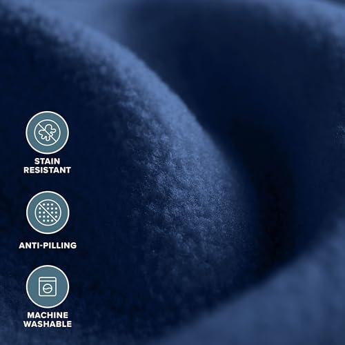 Bare Home Polar Fleece Blanket (Full/Queen, Dark Blue) - color: 07 - Dark Blue, size: Full/Queen