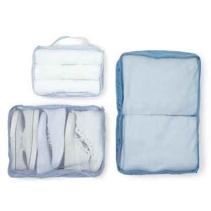 Miamica Packing Cube Set - 3-Piece Set, Slate Blue - color: Slate Blue, size: 3-Piece Set