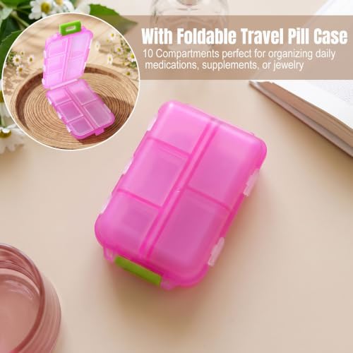 20 Pack Travel Bottles for Toiletries with Pill Case - color: Multi Color a