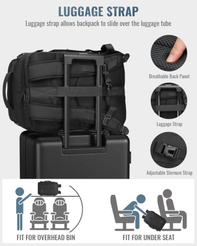 Joyway 20-Inch Hardside Carry-On Luggage & Expandable Backpack Set, Black - color: Black, size: 2-Piece Set (20/BP)