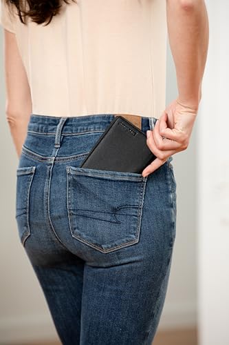 Brookstone RFID-Blocking Passport Wallet, Card Organizer - color: Black