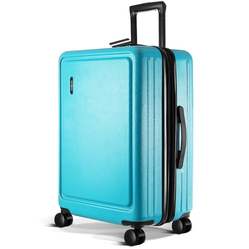 TRAVELARIM 24 Inch Checked Luggage with Spinner Wheels, Medium Suitcase | Expandable, Durable Hard-Shell, Scratch-Resistant, 360° Spinner Wheels, TSA Lock, Travel-Friendly, Teal - color: Teal, size: Medium 24-Inch Checked