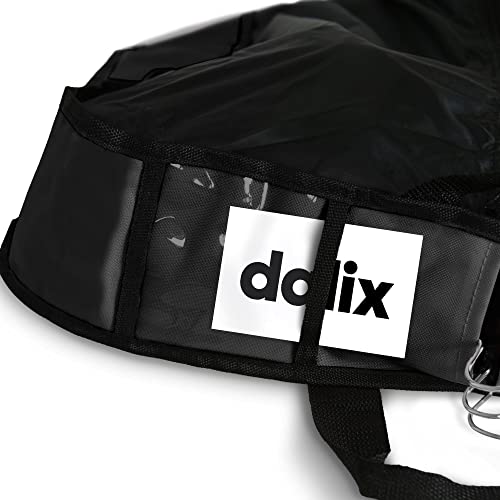Dalix 60" Foldable Garment Bag Suits Cover Dresses w Front Pocket - color: Black