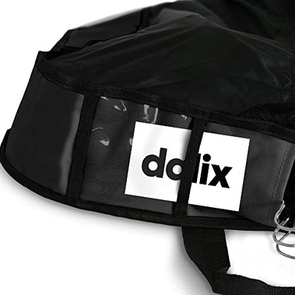 Dalix 60" Foldable Garment Bag Suits Cover Dresses w Front Pocket - color: Black