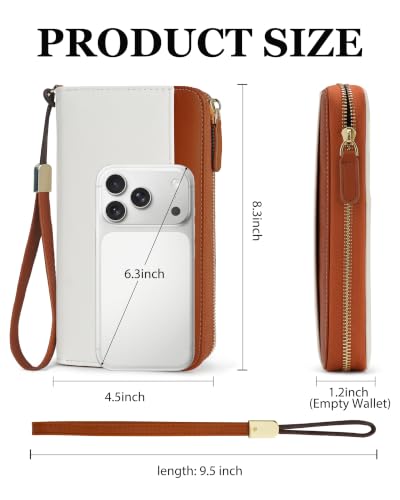 Large Wallet for Women, Clutch Wallet with Passport Holder