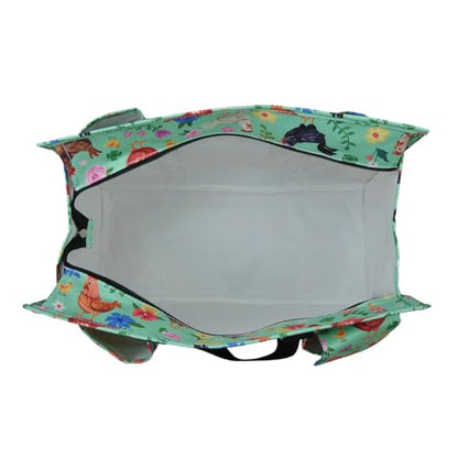 NGIL Utility Water Resistant Tote Bag - color: Barnyard Blossom- Black