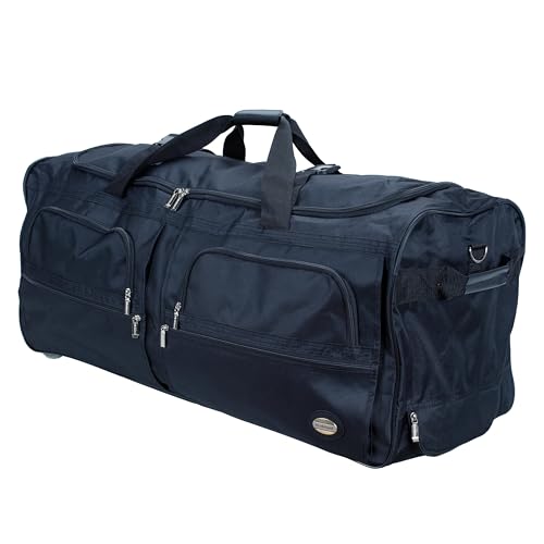 Rockland Rolling Duffel Bag, Black, 22" - color: BLACK, size: 22"