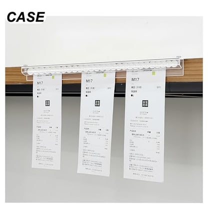 3 Pack Receipt Holder Job Ticket Holders for Restaurant(Total 47.2 in) - size: 3Pack - 40CM - Clear Plastic
