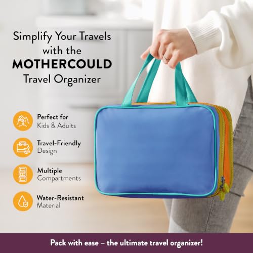 Kids Travel Organizer, Boys Bag With Hook, Toiletry and Makeup Bag, Small - color: CB Blue, size: Small