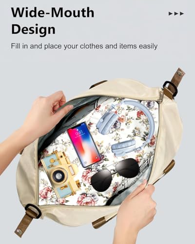 Foldable Travel Bag,Travel Duffle Bag,Foldable Duffle Bag for Travel - color: Beige