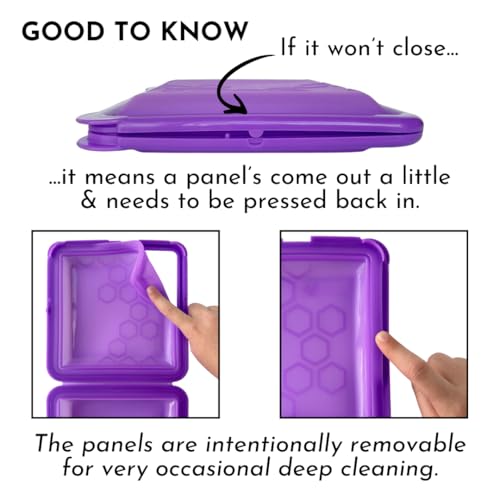 Big Bee, Little Bee SoftShell Reusable Silicone Food Storage Container - Clamshell Snap-Close Design, No Lost Lids, Easy to Clean, Compact for Travel, Meal Prep, Microwave Freezer and Dishwasher Safe - color: Aqua