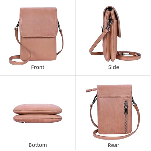 Iswee Rfid Blocking Small Crossbody Bag for Women Travel Classic Style - color: Pink