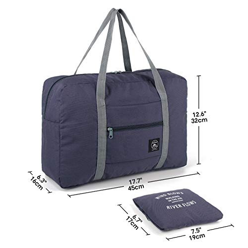 WANDF Personal Item Travel Bag, Carry On Duffle Bag Women - color: Dark Blue