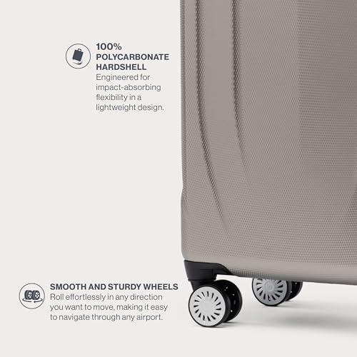 Travelpro Pathways 3 Hardside Expandable Luggage, 8 Spinner Wheels, Lightweight Hard Shell Suitcase, 2 Piece Set (21/25), Champagne - color: Champagne, size: 2-Piece Set (21/25)