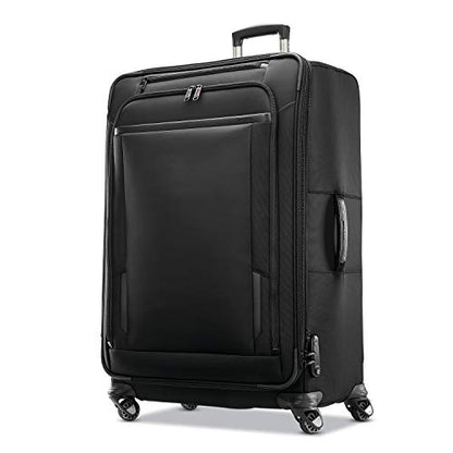Samsonite Pro Travel Softside Expandable Luggage with Spinner Wheels, Black, Checked-Large 29-Inch - size: Checked-Large 29-Inch