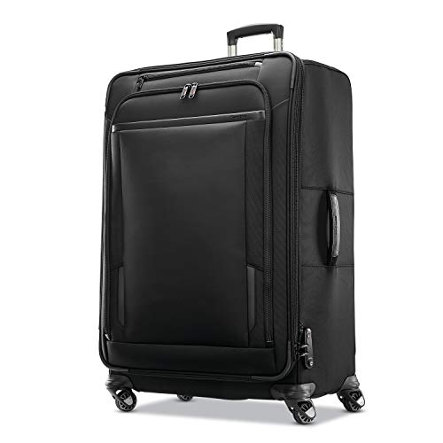 Samsonite 유니 성인용 프로 여행용 소프트사이드 확장 가능한 수하물 스피너 휠 포함, 블랙., Pro Travel 소프트 사이드 확장형 수하물 스피너 휠 포함 - size: Checked-Large 29-Inch
