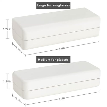TRIUMPH VISION Sunglasses Case Hard Shell Glasses Case Eyewear Eyeglasses - color: White, size: Large for sunglasses