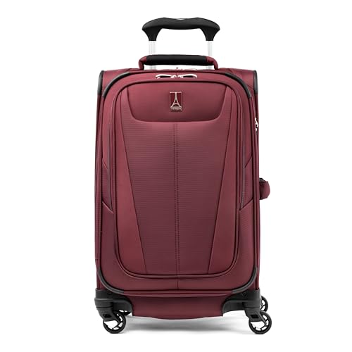 Travelpro Maxlite 5 Softside Carry-On Luggage Spinner, Red, 21-Inch - color: Burgundy, size: Carry-on 21-Inch