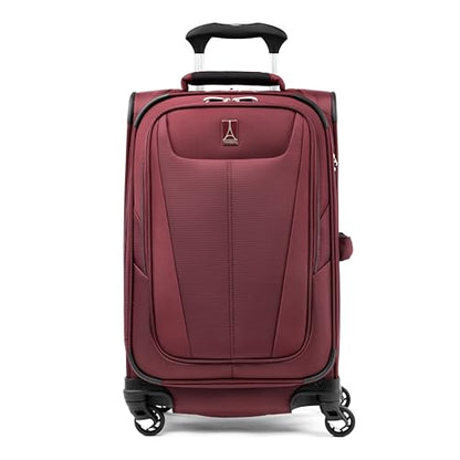 Travelpro Maxlite 5 Softside Carry-On Luggage Spinner, Red, 21-Inch - color: Burgundy, size: Carry-on 21-Inch