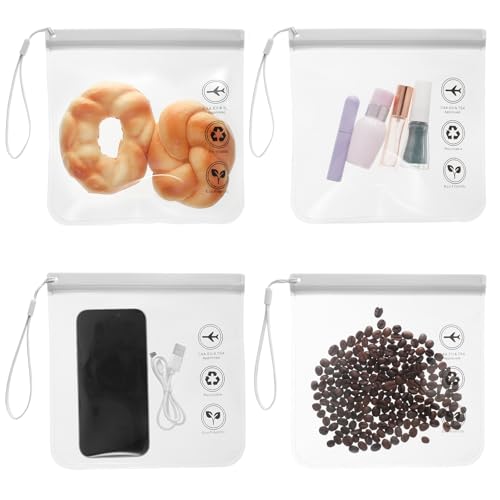 cobee 8 Pack TSA Approved Clear Toiletry Bags, Quart Size Carry on Airport - color: Gray