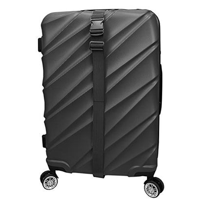 MAGARROW 80" Long Utility Luggage Straps with Buckle Adjustable (Black (4-Pack), 1.5" Wide - 80" Long) - color: Black (4-Pack), size: 1.5" Wide - 80" Long