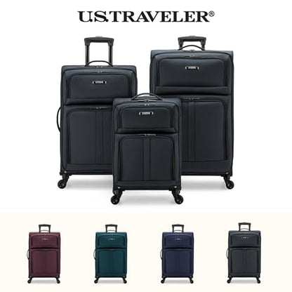 U.S. Traveler Anzio Softside Expandable Luggage with Spinner Wheels, Dark Grey, 30-Inch Large - color: Dark Grey, size: 30-Inch Large