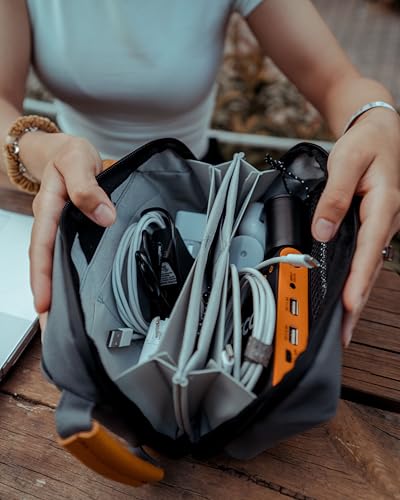 TRIPPED Travel Gear Tech Organizer Pouch for Cables and Accessories - color: Grey